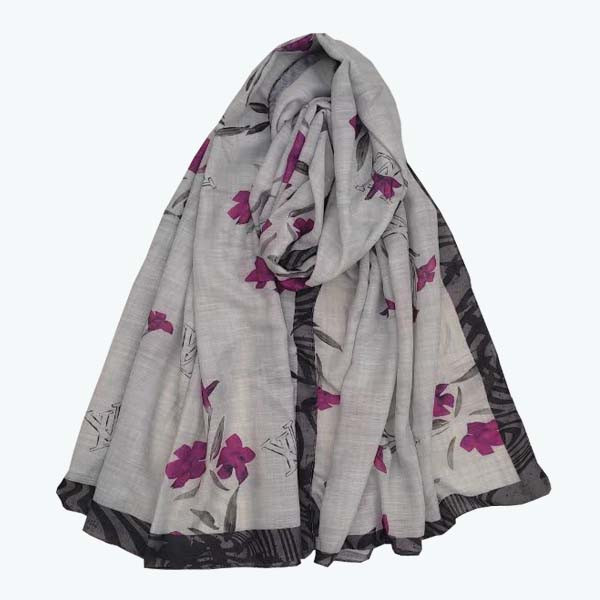 شال زنانه مدل نخی گلدار تابستانی کد b1081