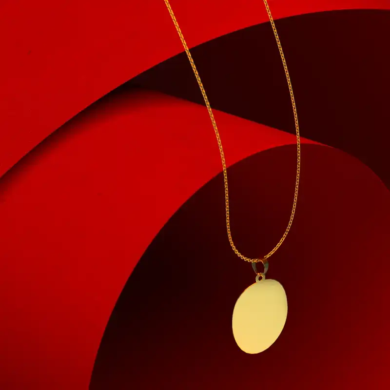 گردنبند طلا 18 عیار زنانه مدوپد مدل حرف O کد H3-1-1095