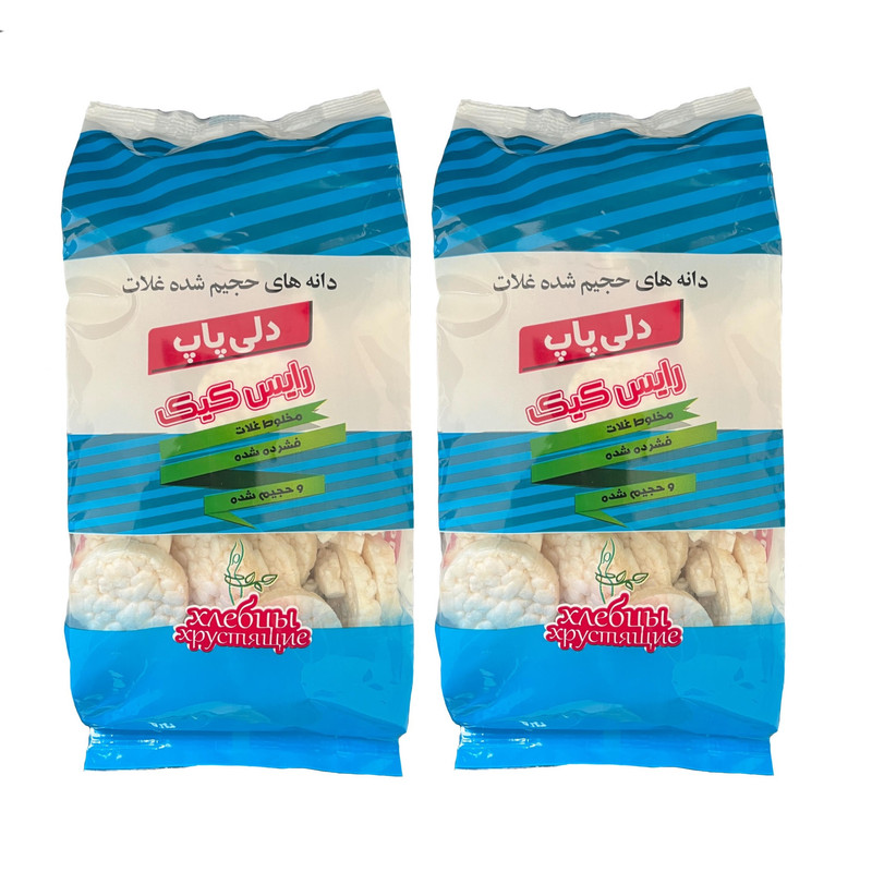 مینی رایس کیک برنجی بدون گلوتن دلی پاپ - 100 گرم بسته 2 عددی