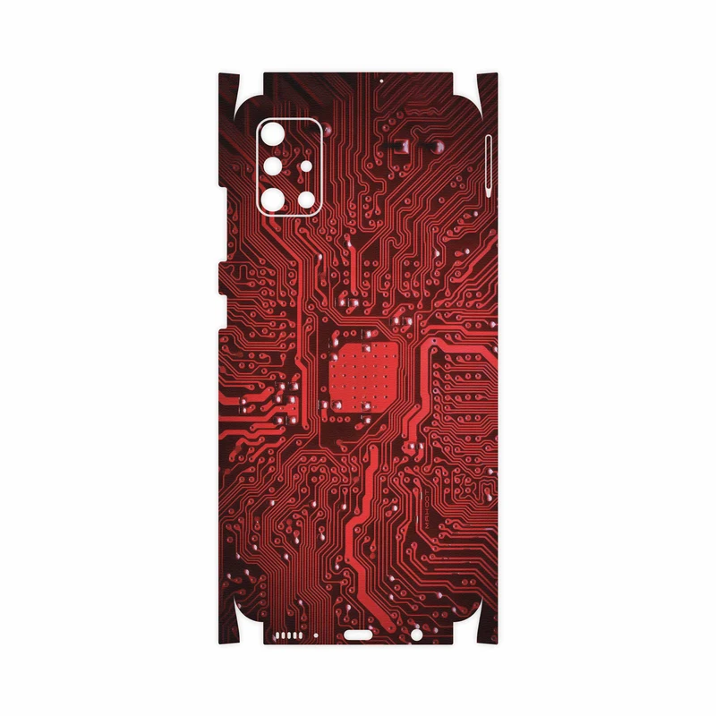 برچسب پوششی ماهوت مدل Red Printed Circuit Board-FullSkin مناسب برای گوشی موبایل سامسونگ Galaxy A51