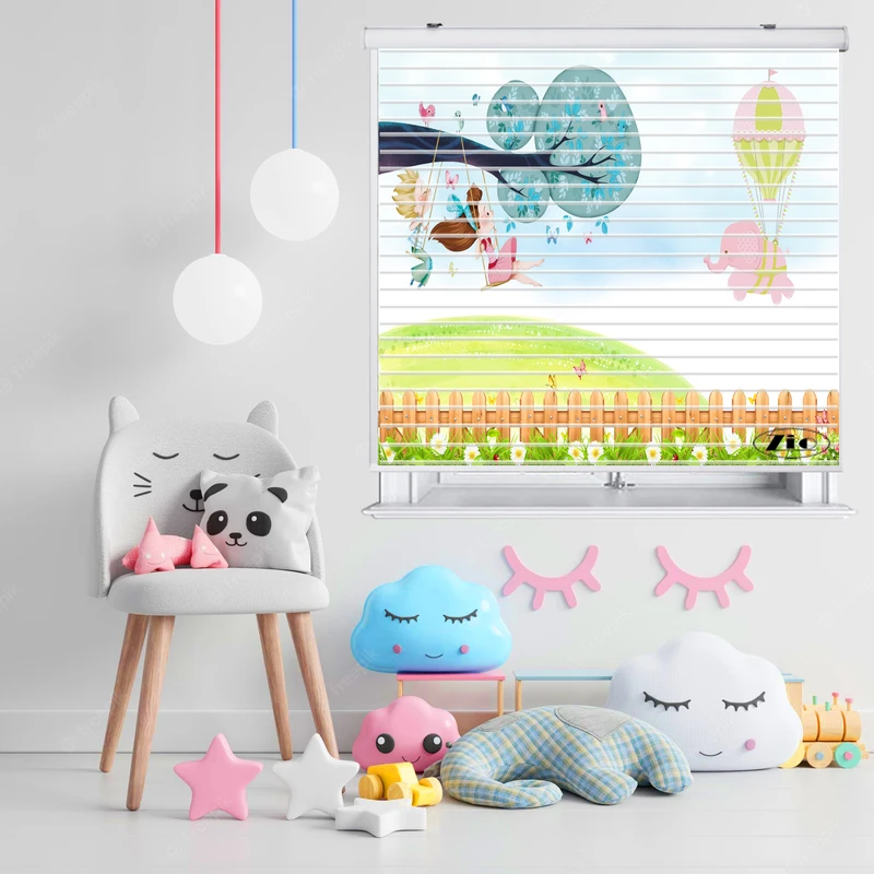 پرده زبرا زیو مدل سیلوئت K3086 سایز 150x150 سانتی متر