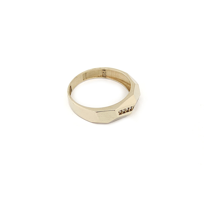 انگشتر طلا 18 عیار مردانه طلا و جواهرسازی افرا مدل آینه ۳۱۷