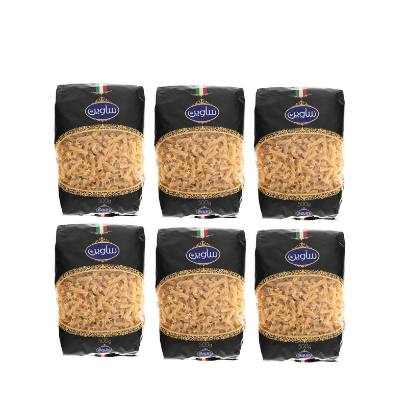 ماکارونی فرمی پیچ ساوین -500 گرم بسته 6 عددی