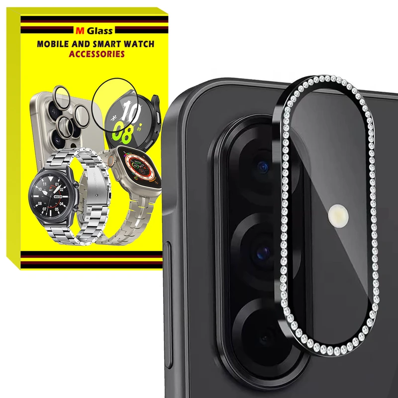 محافظ لنز دوربین فلزی ام‌گلس مدل RNG Diamond MG مناسب برای گوشی موبایل سامسونگ Galaxy A36