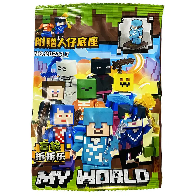 اسباب بازی شانسی مدل فیگور ماینکرافت طرح پایه دار کد 7-20233