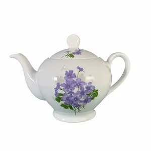 قوری چینی زرین ایران مدل ایتالیا اف طرح یاس درجه سه