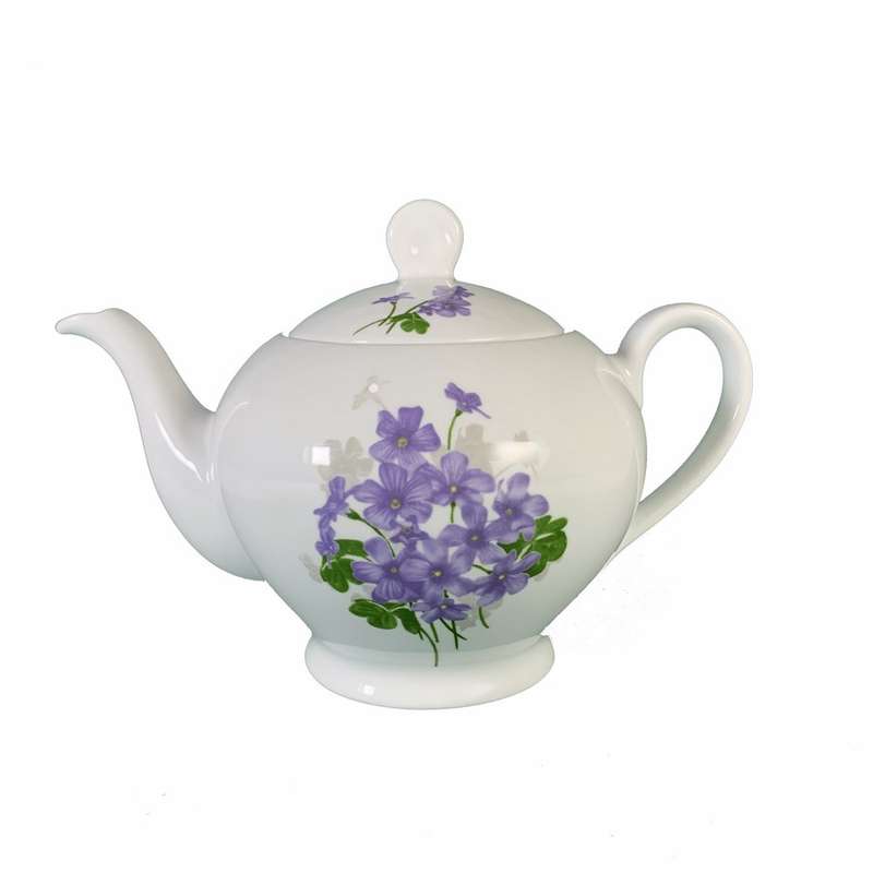 قوری چینی زرین ایران مدل ایتالیا اف طرح یاس درجه سه