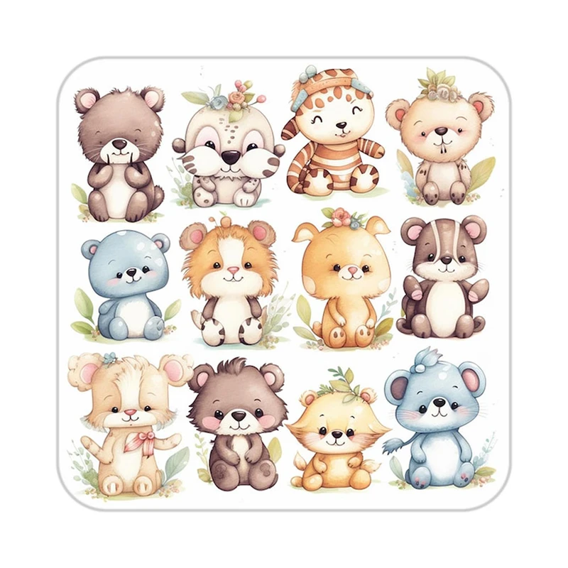 زیر لیوانی کاکتی طرح حیوانات کارتونی مدل mp28512