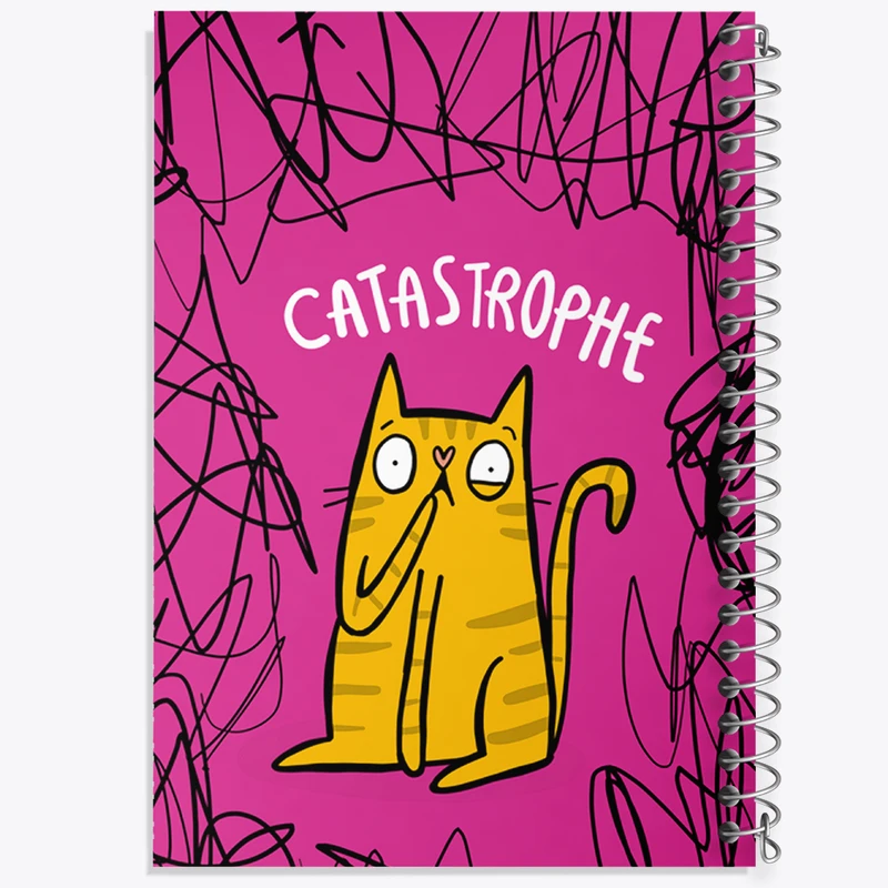 دفتر مشق 50 برگ خندالو طرح گربه (Cat) کد N737