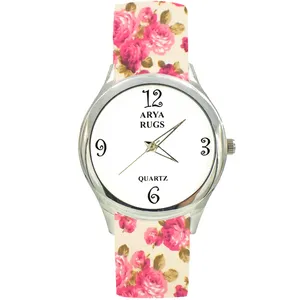 ساعت مچی عقربه ای زنانه مدل بند پارچه ای کد 4210