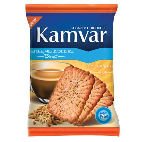 بیسکویت با آرد جو بدون قند کامور - 28 گرم
