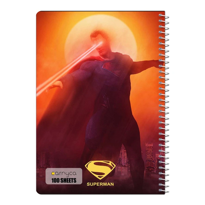 دفتر شطرنجی 100 برگ سیمی کارنیکا طرح سوپرمن Superman کد 81827