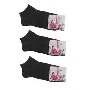 جوراب ساق کوتاه مدل نخی بسته 3 عددی