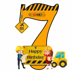 استند رومیزی تولد مدل عدد 7 طرح بچه مهندس کد 1340