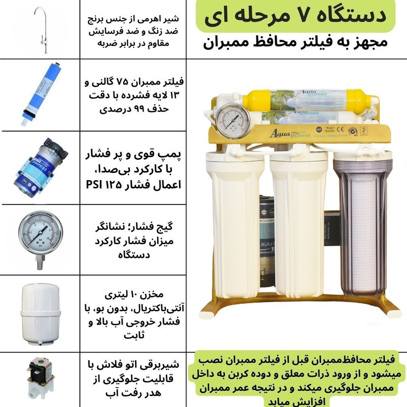 دستگاه تصفیه کننده آب آکوا پیورست مدل GOLD S700