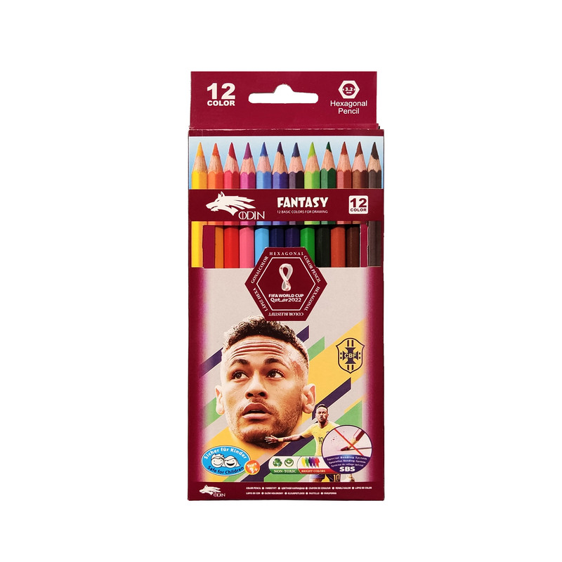 مداد رنگی 12 رنگ اودین مدل world Cup 2022 C9