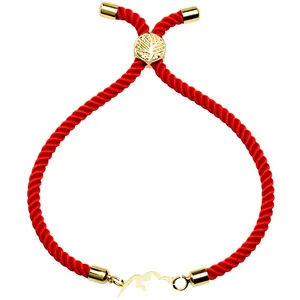 دستبند طلا 18 عیار زنانه الن نار مدل ميم کد ELN2510