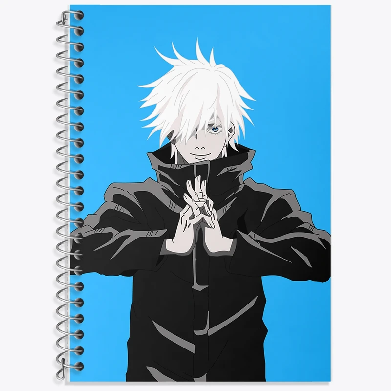 دفتر زبان 50 برگ خندالو مدل سه خط طرح انیمه جوجوتسو کایزن کد F1698