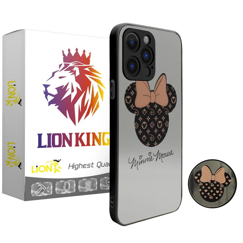 کاور لاین کینگ مدل Ayenehmiki مناسب برای گوشی موبایل اپل iPhone 12 Pro به همراه پایه نگهدارنده