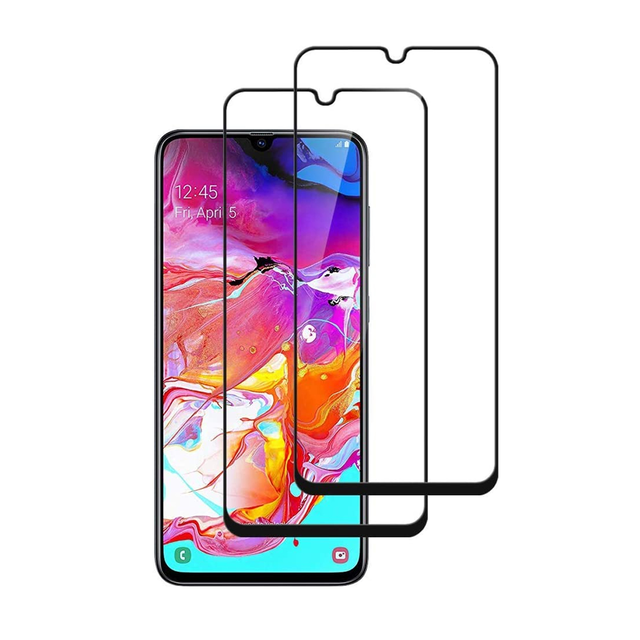 محافظ صفحه نمایش مدل YGA700 مناسب برای گوشی موبایل سامسونگ Galaxy A70 بسته دو عددی