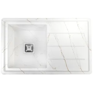 سینک ظرفشویی گرانیت توکار یک لگنه مدل 80-1S-SRT