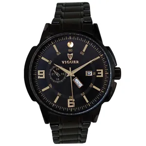 ساعت مچی عقربه‌ای مردانه مدل  بندفلزی دوتاریخه ضدآب کد 02