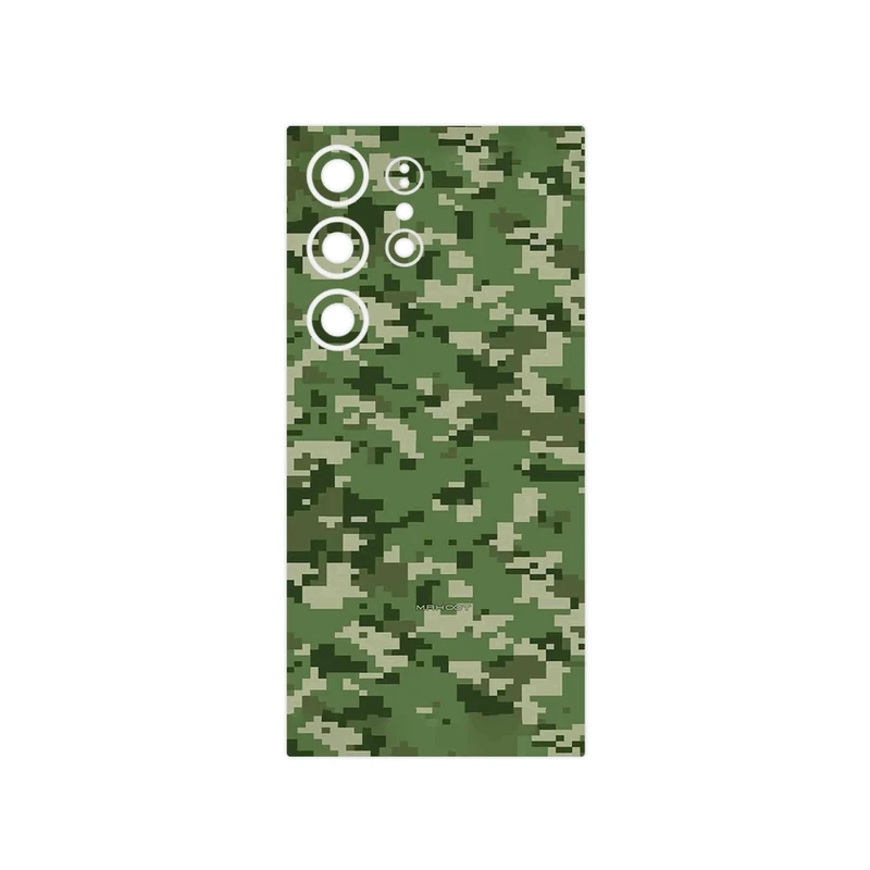 برچسب پوششی ماهوت مدل Army_Green_Pixel مناسب برای گوشی موبایل سامسونگ Galaxy S24 Ultra