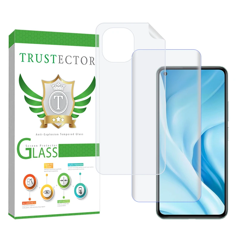 محافظ صفحه نمایش تراستکتور مدل UVNANOMTBT مناسب برای گوشی موبایل شیائومی Mi 11 / Mi 11 Pro به همراه محافظ پشت گوشی