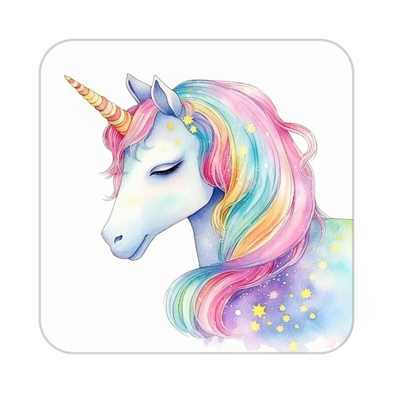 زیر لیوانی کاکتی طرح اسب تک شاخ و یونیکورن مدل mp31741