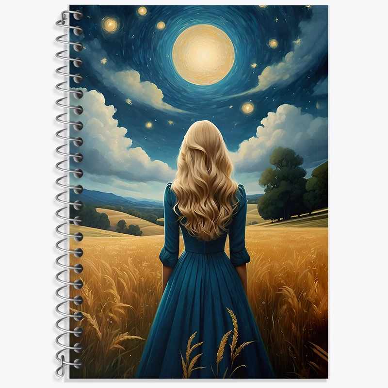 دفتر زبان 50 برگ خندالو مدل سه خط طرح دخترانه کد F7054