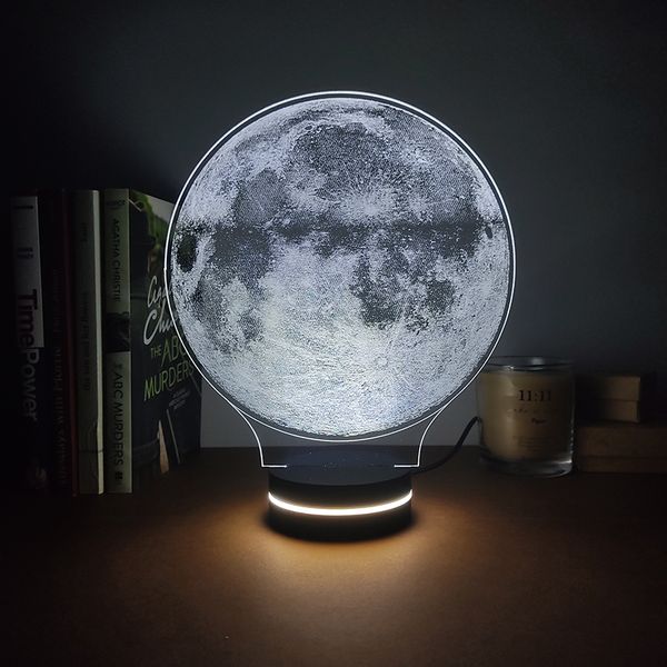 چراغ خواب مدل سه بعدی طرح ماه