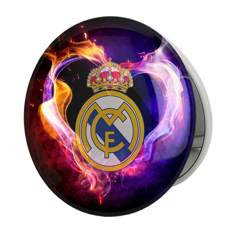 آینه جیبی خندالو طرح باشگاه رئال مادرید Real Madrid مدل تاشو کد 2057 