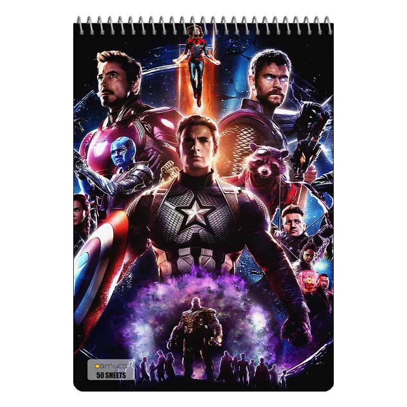 دفتر نقاشی 50 برگ سیمی کارنیکا طرح انتقام جویان Avengers کد 13709