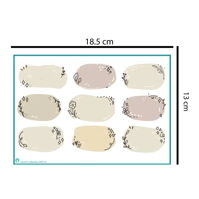برچسب میو استیکر مدل نام و نام خانوادگی کد SHC19