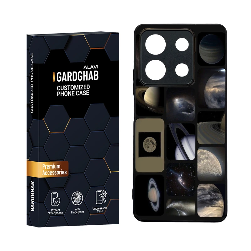 کاور گارد قاب مدل دورژله ای کهکشان مناسب برای گوشی موبایل شیائومی Redmi Note 13 5G