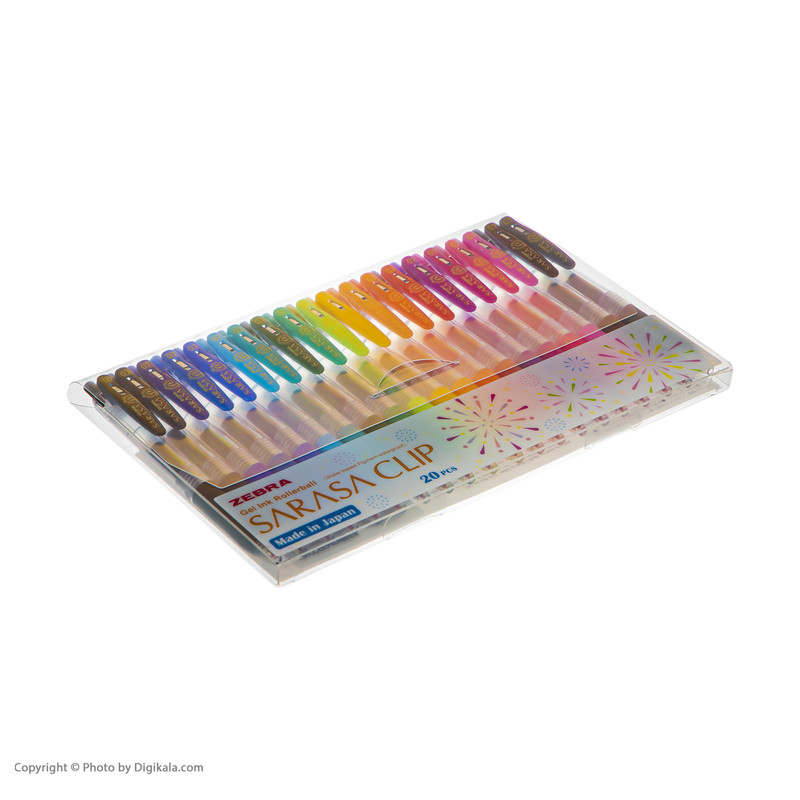 روان نویس 20 رنگ زبرا مدل Sarasa Clip