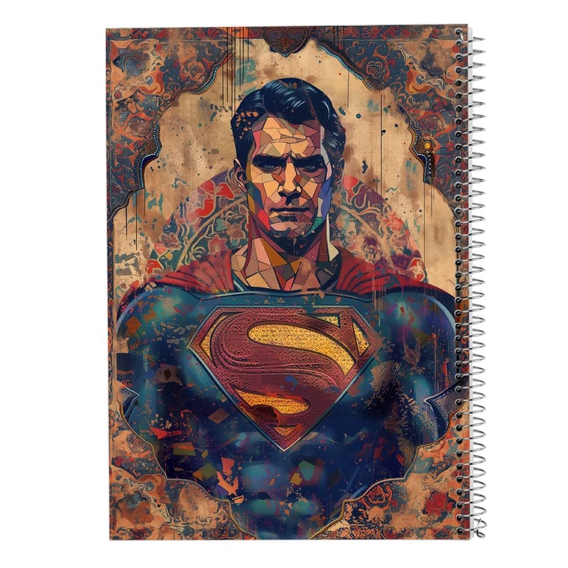 دفتر ژورنال نویسی 50 برگ مدوپد مدل نقطه ای طرح سوپرمن کد DF14971