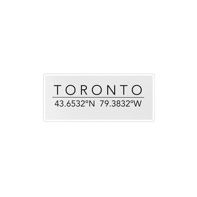 استیکر لپ تاپ ماسا دیزاین طرح موقعیت جغرافیایی Toronto مدل STK1415