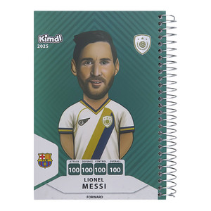دفتر یادداشت 100 برگ مدل کیمدی لیونل مسی طرح توپ طلا