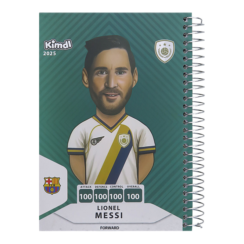 دفتر یادداشت 100 برگ مدل کیمدی لیونل مسی طرح توپ طلا