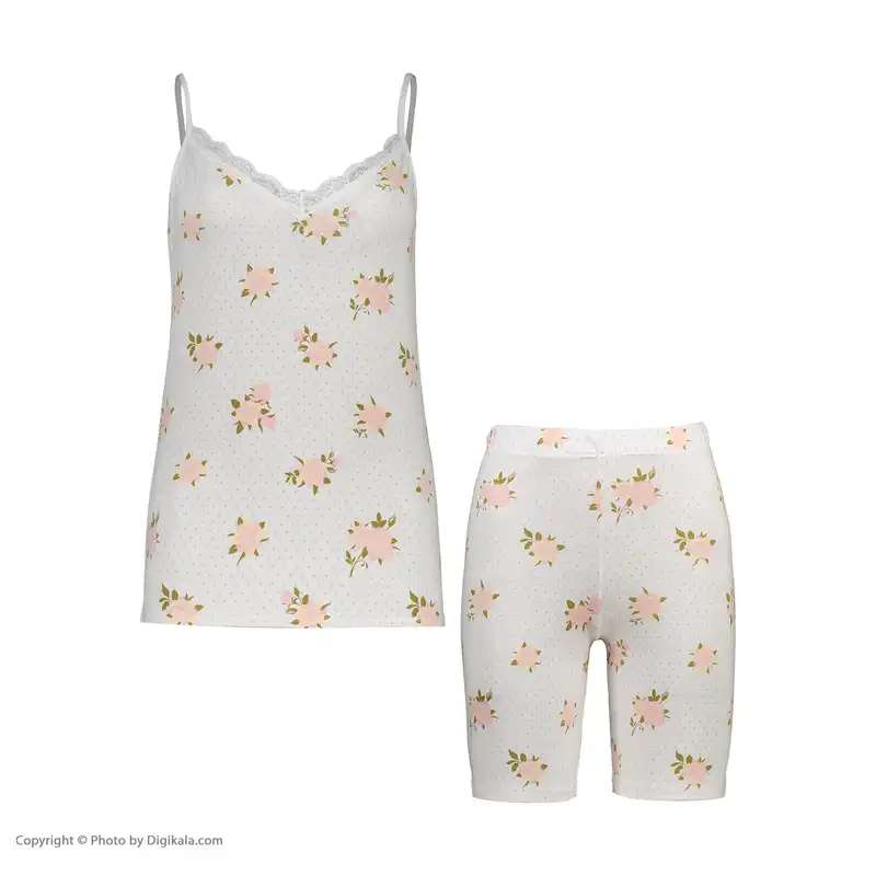 ست تاپ و شلوارک زنانه مدل Flower1