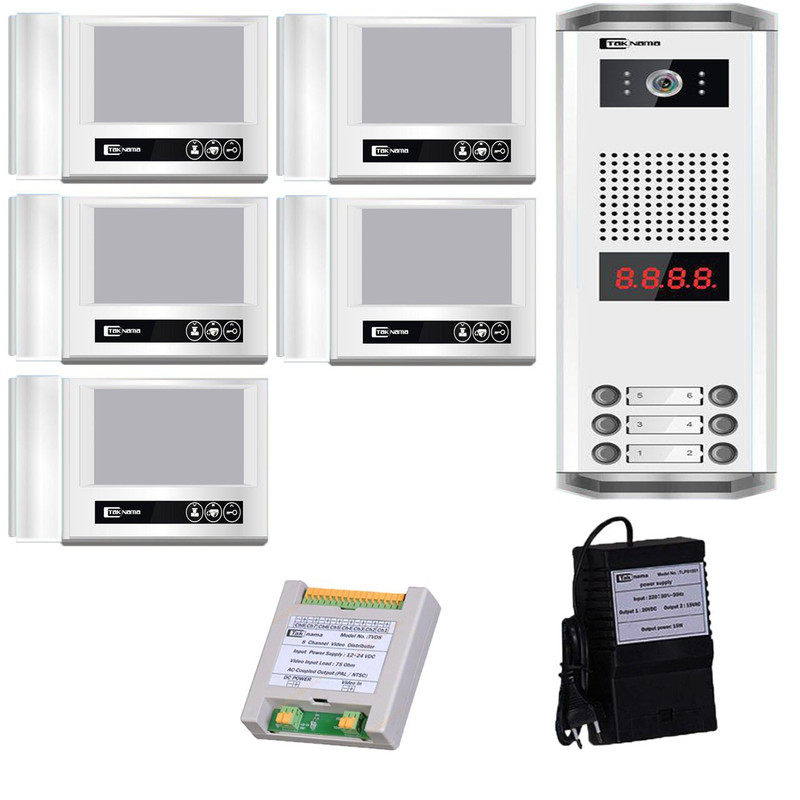 درب بازکن تصویری تک نما مدل D70-4V مجموعه 6 عددی