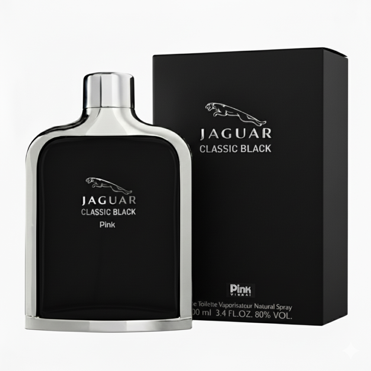 ادو تویلت مردانه پینک ویژوآل مدل jaguar classic black با رایحه خنک حجم 100 میلی لیتر