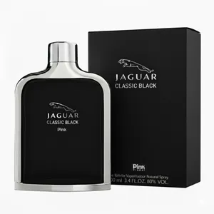 ادو تویلت مردانه پینک ویژوآل مدل Jaguar Classic Black با رایحه خنک حجم 100 میلی لیتر