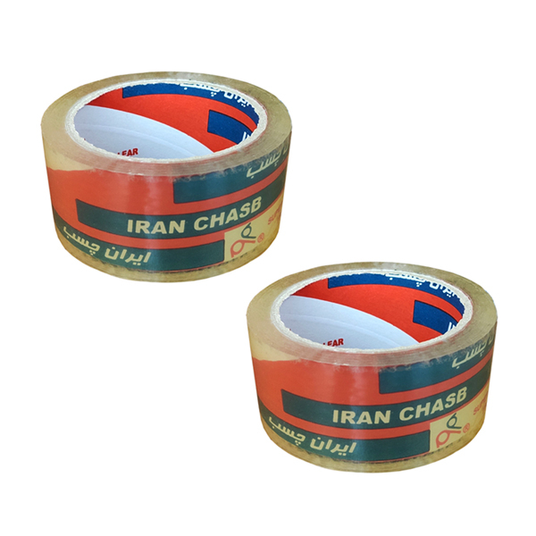 چسب نواری ایران چسب کد IR90 عرض 5 سانتی متر بسته دو عددی