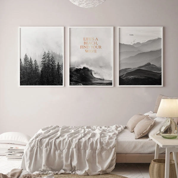 تابلو طرح طبیعت کد T110824 مجموعه 3 عددی