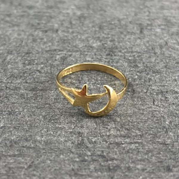 انگشتر طلا 18 عیار دخترانه دوست خوب مدل dk322