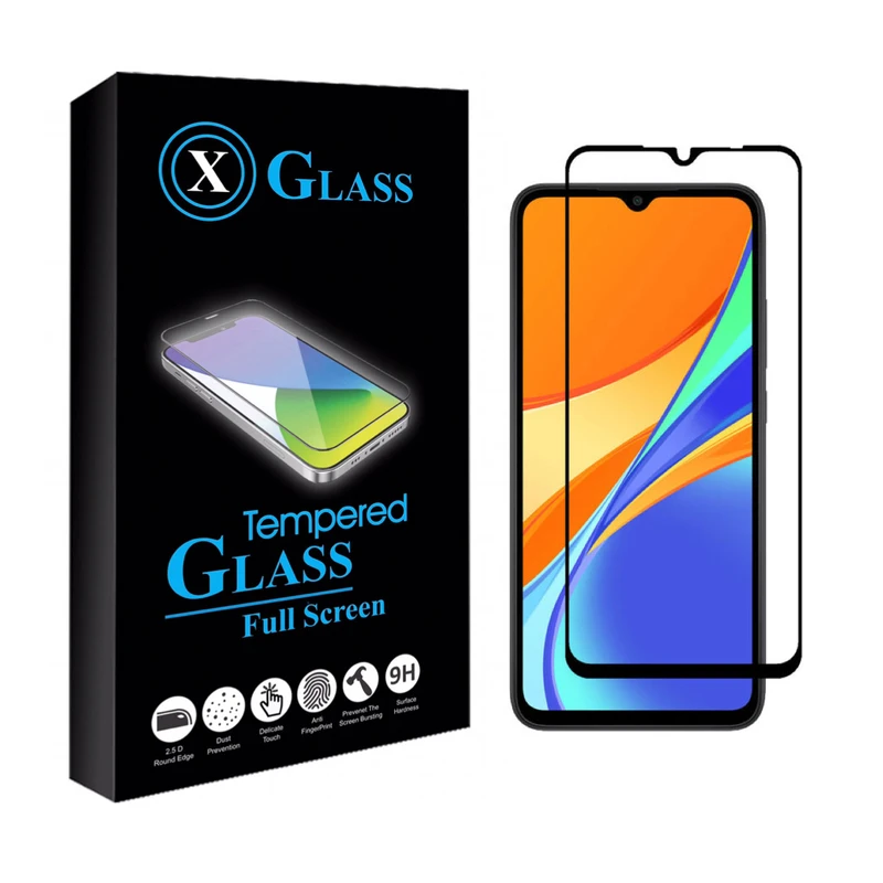 محافظ صفحه نمایش ایکس گلس مدل فول مناسب برای گوشی موبایل شیائومی REDMI 9C