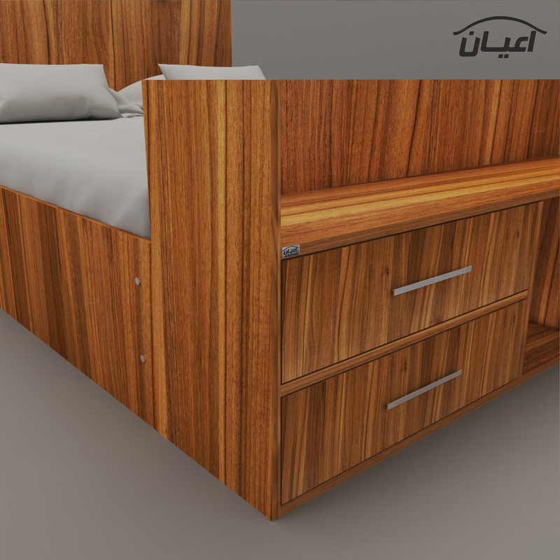 تخت خواب یکنفره اعیان مدل FH362 سایز 90x200 سانتی متر