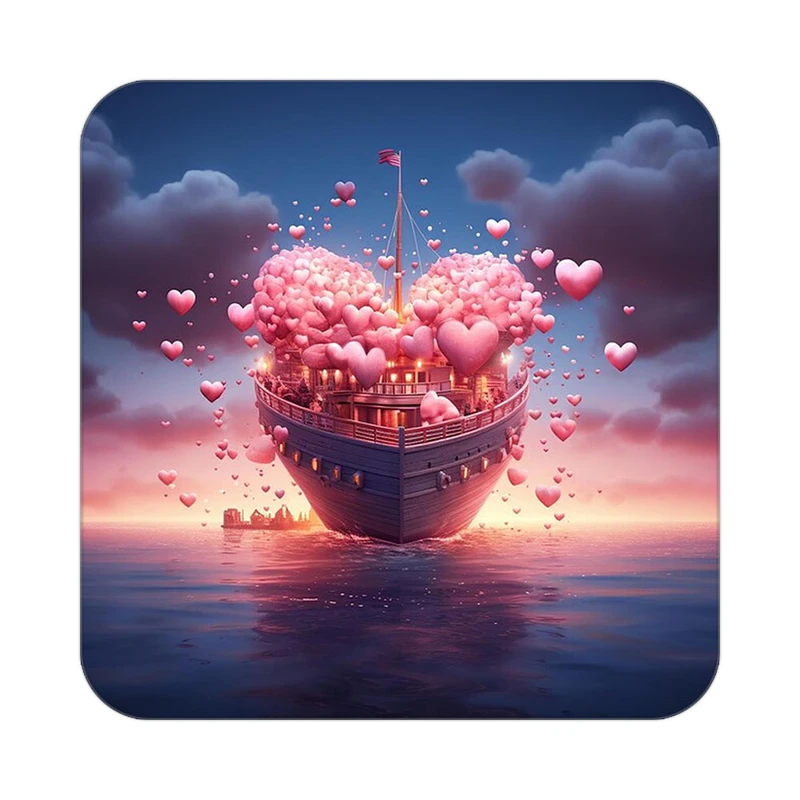 زیر لیوانی کاکتی مدل عاشقانه کد mp12148